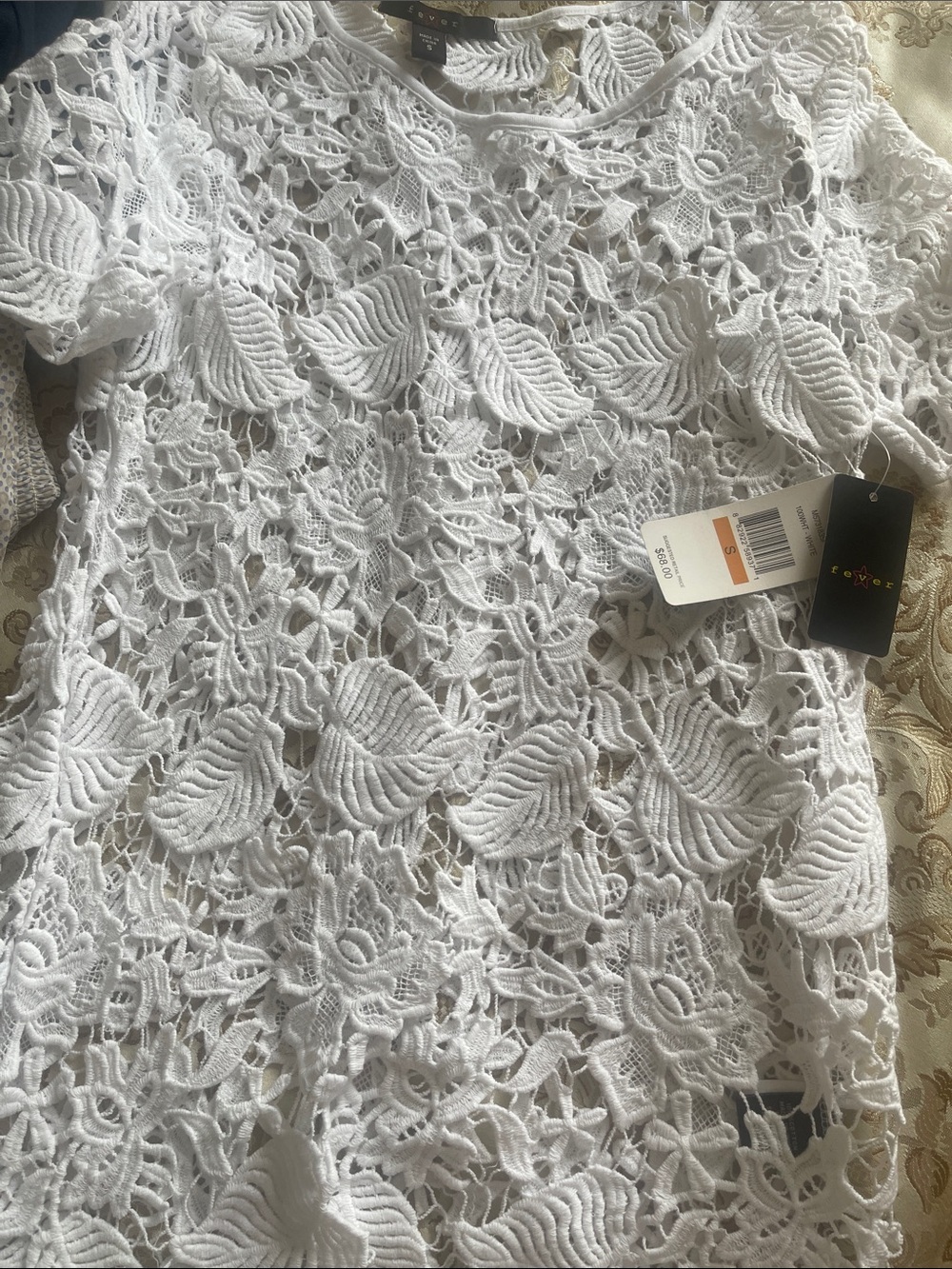 Fever White Crochet Lace Top - Picture 3 of 5